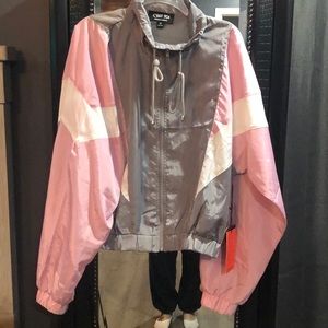 color block windbreaker